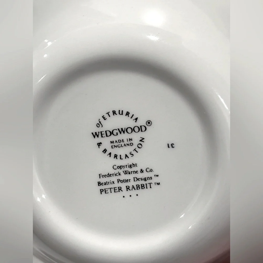 Wedgwood Beatrix Potter China Set. (3 Pc) Peter Rabbit | Bone | Vintage 90’s
